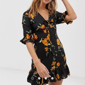 ASOS Black Floral Dress